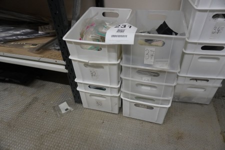 9 boxes with mixed spare parts for Jaguar