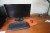 Raising / lowering table incl. Office monitor, keyboard, mouse, monitor & lamp