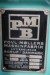 Eccentric press, Brand: PMB, Type: EPF-16