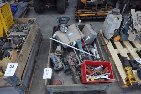 Pallet with various power tools, etc.