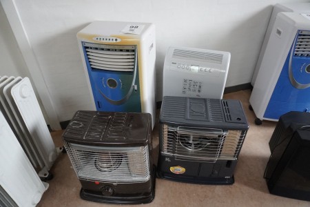 Dehumidifier, air conditioning + gas stoves