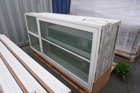 2 Stk. Fenster in Aluminium / Holz