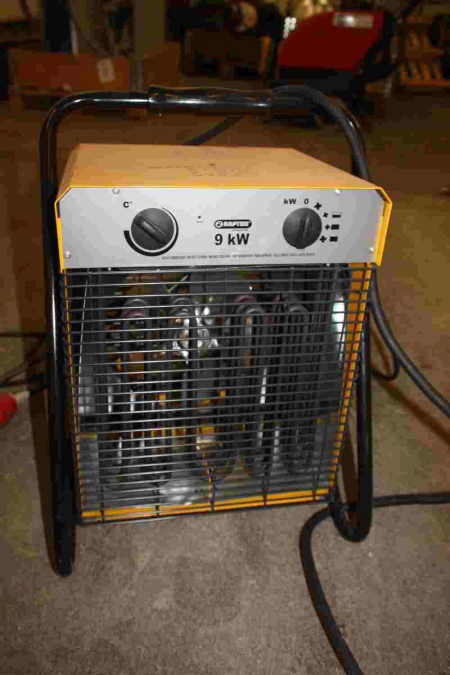 Electric fan heater, Raptor, 9 kW, hardly used. DT931026