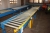 The drive roller conveyor, Soinberg, 1 angle transfer. Outlet for water. Roll width approx. 67 cm x length approx. 7.6 meters