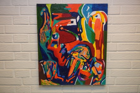 Maleri i olie/akryl, navn: Sorg, kunstner: Tage Johansen