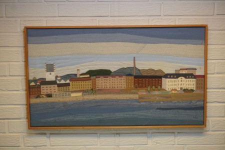Tekstil, navn: Nørresundby havn, kunstner: Karen Sand Jensen