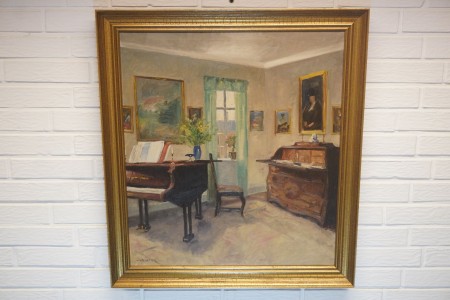 Oil / acrylic painting, name: The living room, artist: Jacob Meyer
