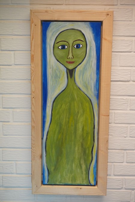 Maleri i olie/akryl, navn: Figur 1, kunstner: Helen