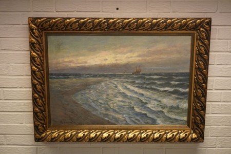 Painting in oil / acrylic, name: Skagen, artist: Unknown