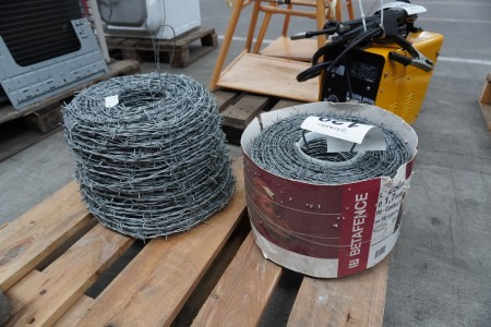 2 rolls of barbed wire