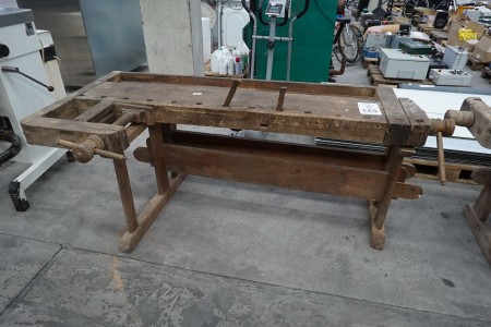 Old-fashioned file bench in wood