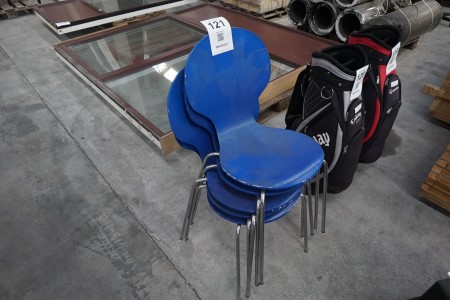 5 pieces. Chairs, blue