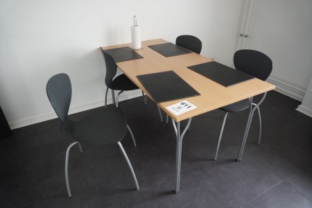 Canteen table incl. 4 shell chairs, Brand: IKS