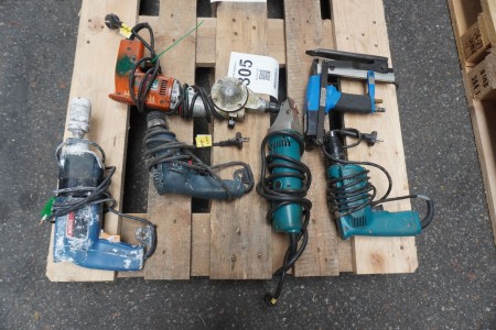 5 pieces. power tools + 1 pc. air tools, Brand: Bosch, Makita & Fein