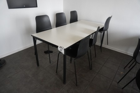Canteen table incl. 6 chairs