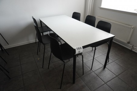 Canteen table incl. 6 chairs