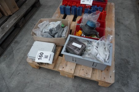 Pallet with various electrical components, pumps, etc.