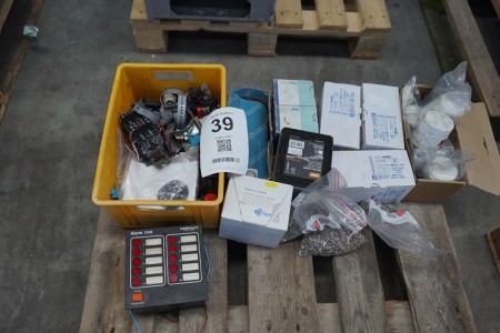 Various electrical components, screws, etc.