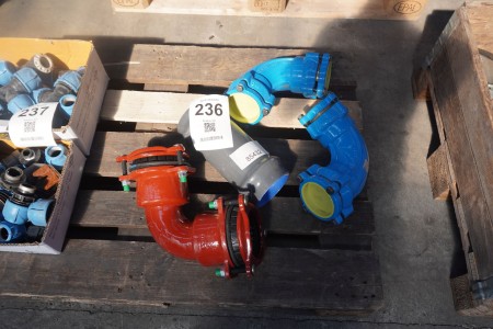 3 pieces. couplings, brand: GF & HAWLE