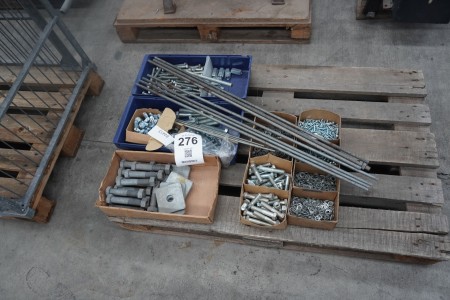 Lot of bolts, nuts, threaded rods, etc.