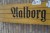 Wooden sign, motif: Aalborg diocesan newspaper