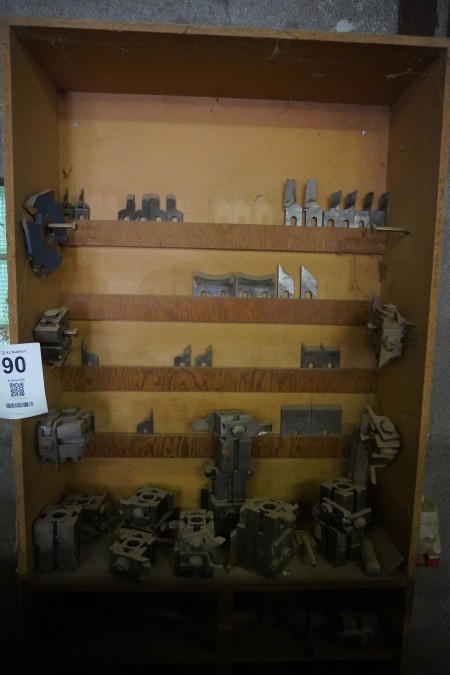 Cabinet with contents of various milling tools