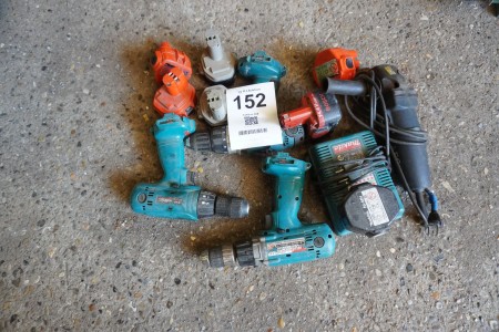 4 pieces. power tools, Brand: Makita & AEG