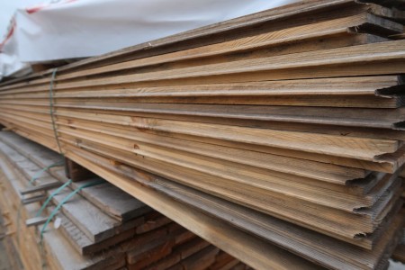 80 pcs. roof boards with tongue and groove