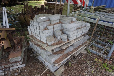 Pallet with various concrete tiles