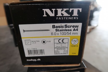 300 pcs. stainless screws 6.0x100 / 54 mm