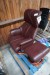 Armchair in brown leather