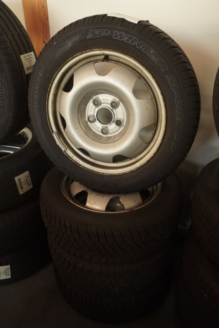 4 pieces. tires with alloy rims, Brand: Dunlop