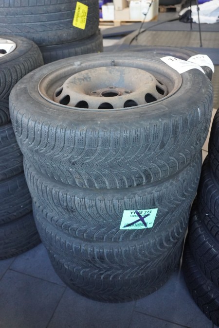 4 pieces. tires with steel rims, Brand: Michelin