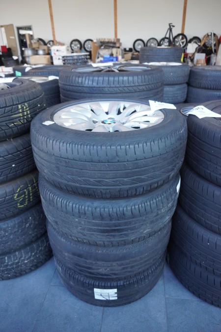 4 stk. dæk med alufælge, Mærke: Bridgestone