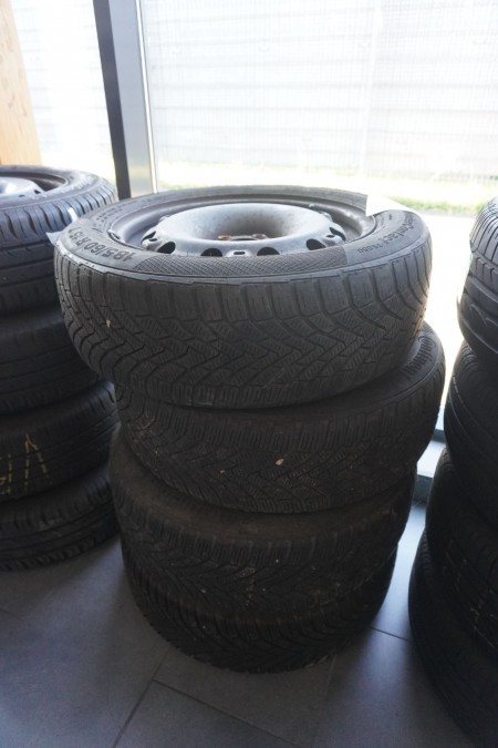 4 pieces. tires with steel rims, Brand: Continental