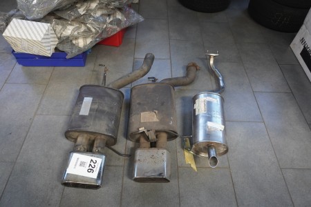 3 pieces. exhausts/tailpipes for Nissan & BMW