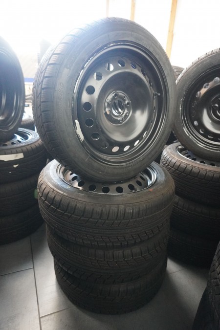 4 pieces. tires with steel rims, Brand: Nankang