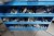 2 pcs. assortment shelves containing various screws, bolts, tensioning straps, etc.