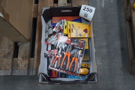 Box of mixed hand tools