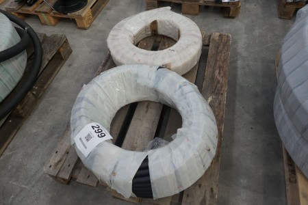 2 rolls with PVC and rubber hoses