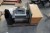 Oil radiator, garbage bags, chest with lamps, picture, cake tins