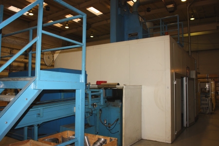 Shotblast: Konrtad Rump, type 20-D-800. Year 1999. Automated Shopblast Unit with Recycling and Indfeed and outfeed conveyors. Accoustic Cabin