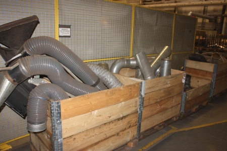 3 pallets exhaust pipes and ventilation, ø 160 mm