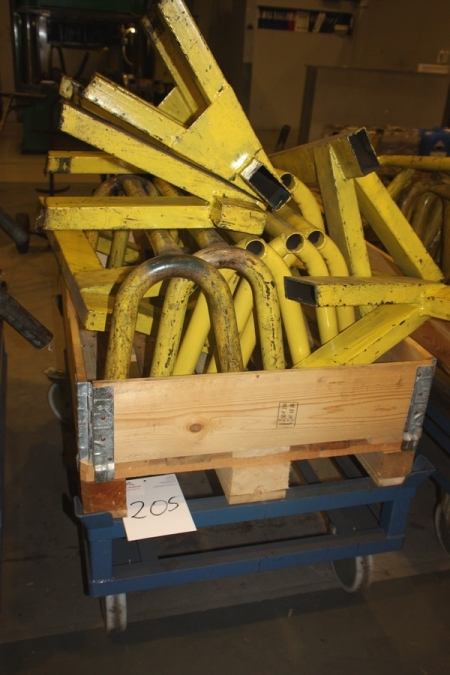 Pallet with trestels on euro pallet trolley, Fetra, 1200 kg
