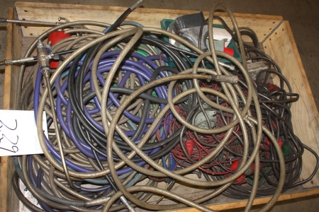 Pallet with cables, air hoses, etc.