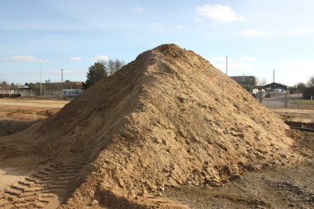 Sand filling, approx. 14 x 10 meters + approx. 12 x 10 meters at the base