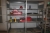 2 section steel rack with content. Height = 2100 mm. Width / subjects = 1000 mm. 4 shelves, depth: 800 mm + steel rack with content. Height = 1750 x width = 850 x D = 430 mm. Steel Box + table. (Remote control for crane not included)