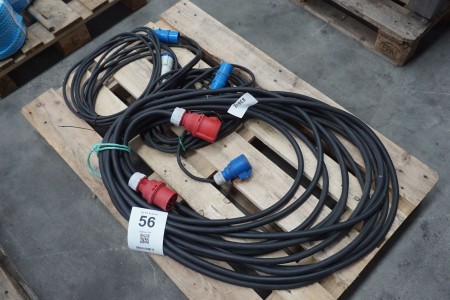 3 pieces. Power cables