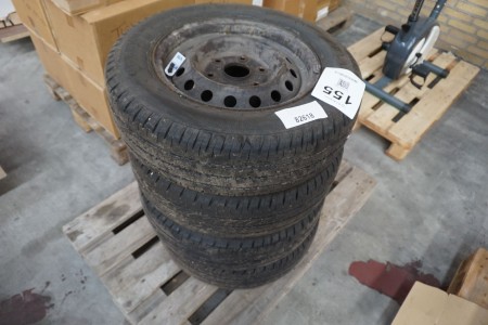 4 pieces. Tires with steel rims
