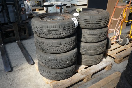 8 pcs. Tires with steel rims, for Ford S-max